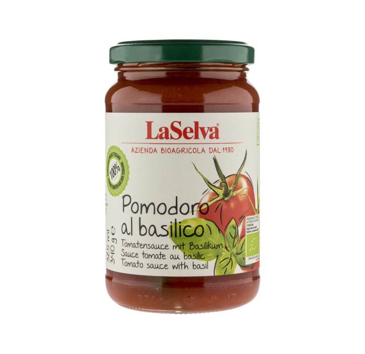 Tomatensauce mit Basilikum bio 340g LaSelva